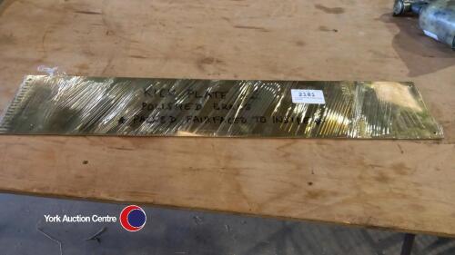 2 m matching brass kick plates