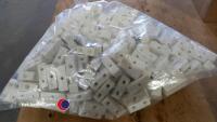 Bag of white modesty blocks (cabinet fixing joint connectors) - 2