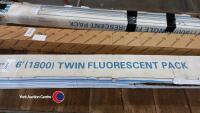 New 6ft twin fluorescent lights, new single fluorescent light (no tube), 5ft fluorescent light with tube - 3