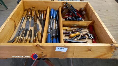 Tray of joiners tools