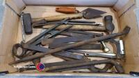 Tray of garage tools