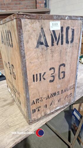 Wooden tea chest/ammo crate