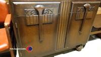 Art Deco style oak sideboard with cupboards and drawers - 2