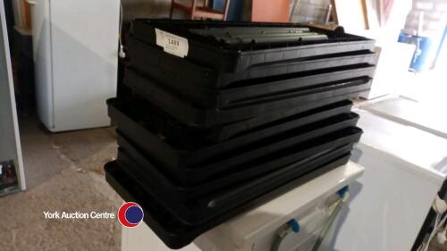 Plastic stacking shelving unit