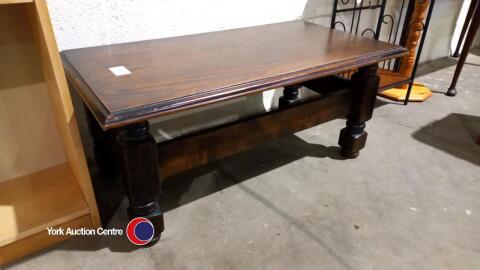 Heavy vintage wooden coffee table