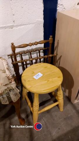 Vintage stool and magazine rack