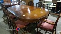 Bevan & Funell reproduction extending dining table and 6 chairs