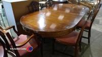 Bevan & Funell reproduction extending dining table and 6 chairs - 5