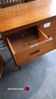 Teak sewing machine cabinet - 2