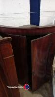 3 x antique wall mounting corner cabinets - 3