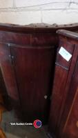 3 x antique wall mounting corner cabinets - 4