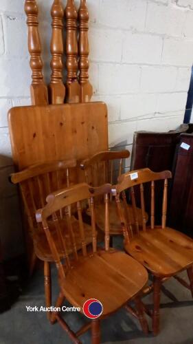 Pine table and 4 chairs