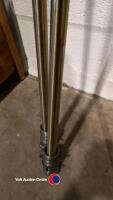 Pair of large brass curtain poles - 3