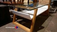 Glass topped coffee table - 3