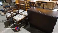 Drop Leaf table and 4 chairs