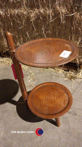 Edmund Jorgensen retro 2 tier side table, mid 1950s 63x35cm