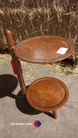 Edmund Jorgensen retro 2 tier side table, mid 1950s 63x35cm