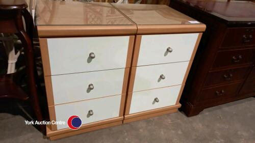 Pair bedside cabinets