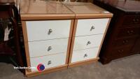 Pair bedside cabinets