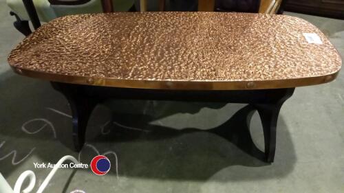 Copper topped coffee table