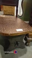 Copper topped coffee table - 3