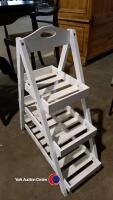 White, floor standing, 3-tier bathroom caddy - 2