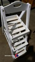 White, floor standing, 3-tier bathroom caddy - 3