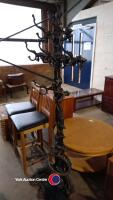 Black 7ft cast iron coat stand