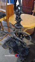 Black 7ft cast iron coat stand - 4