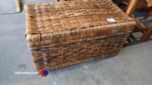 Wicker bedding/storage chest