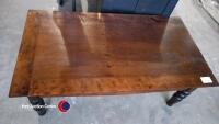 Antique oak coffee table with drawer - 3