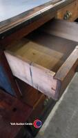 Wooden kneehole desk - 5