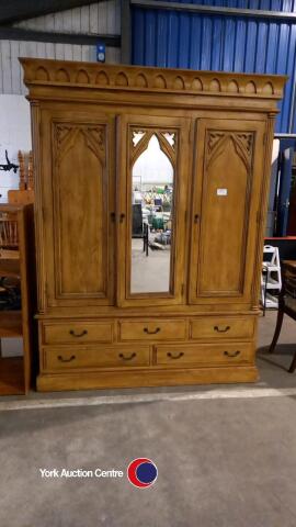 Large pine wardrobe