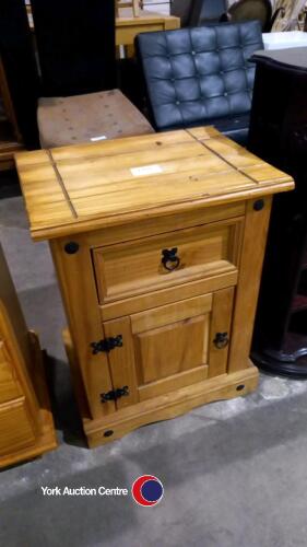 Pine bedside drawers