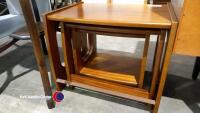 Nest of 3 teak coffee tables