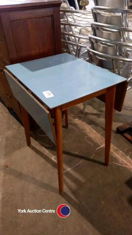 Blue formica table