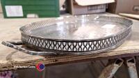 Silver plated butlers tray - 4