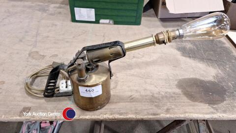 Brass blow torch lamp