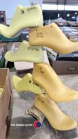 Box of yellow shoe lasts plus display - 2