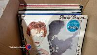 Box of LP rock and pop records