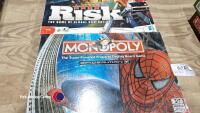 Spiderman Monopoly and Risk, as new