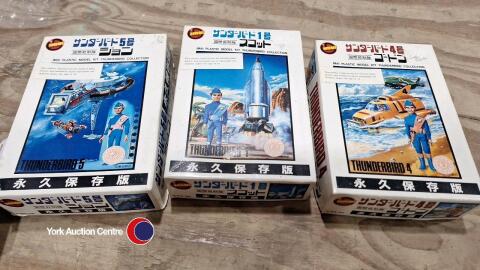 3 x Thunder Birds model kits