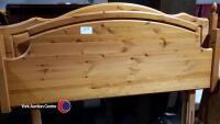 2 x pine double headboards - 2