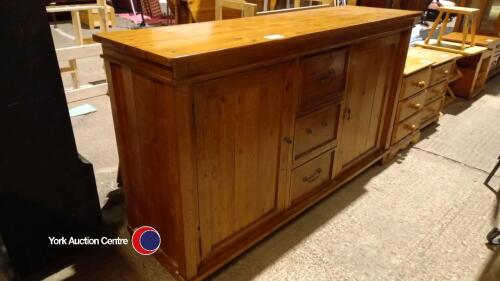 Distressed sideboard with cupboard and drawers