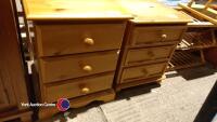 2 x 3 drawer bedside units