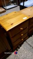 2 x 3 drawer bedside units - 2