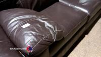 Large 2-seat leather sofa bed - 2