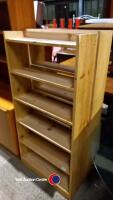 2 x pine bookcases - 2