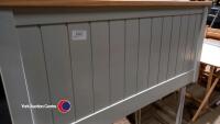 Grey wooden double headboard - 2