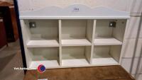 White 6-compartment wall storage unit